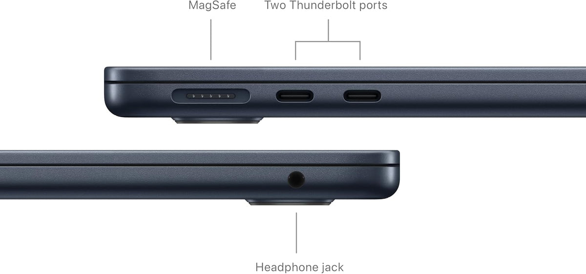 Apple 2024 MacBook Air with Apple M3 Chip, 13-inch, 16GB RAM, 512GB SSD Storage Midnight (Renewed)
