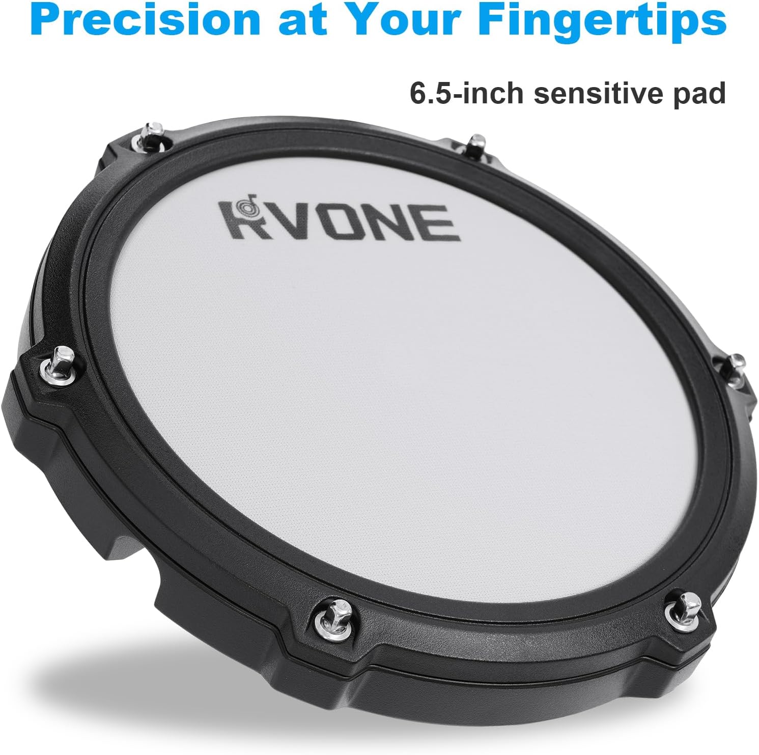 RVONE Electric Drum Set with Kick Hammer Pedal, Electronic Drum Kit for Kids Adult Beginner with 150 Sounds, 10" Cymbals, 4 Quiet Mesh Pads, all-in-one drum set with Throne, Headphones, Sticks