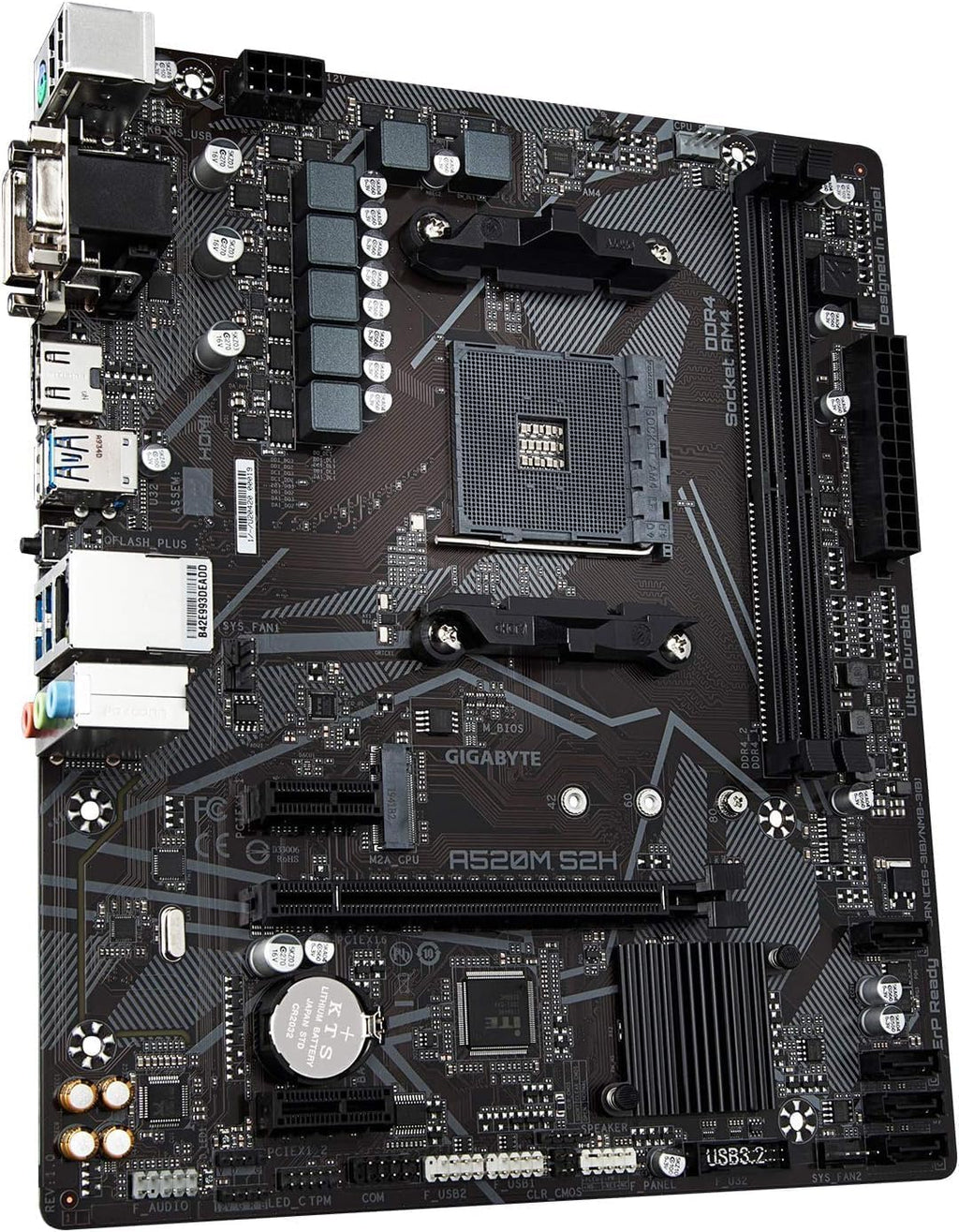 Micro Center AMD Ryzen 5 4500 Desktop Processor with Gigabyte A520M S2H Micro ATX Motherboard(AM4, DDR4, NVMe PCIe 3.0 x4 M.2, Q-Flash Plus, RGB Fusion 2.0)