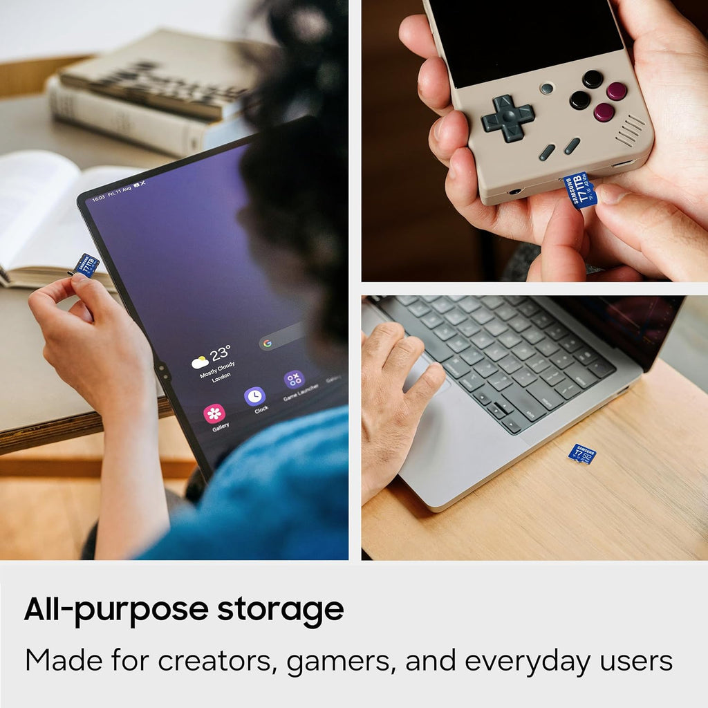 Samsung microSDXC T7 1TB, Transfer Speeds Up to 170 MB/s, Made for Casual Gamers, Amateur Creators, & Everyday Users (MB-MB1T0T/AM)