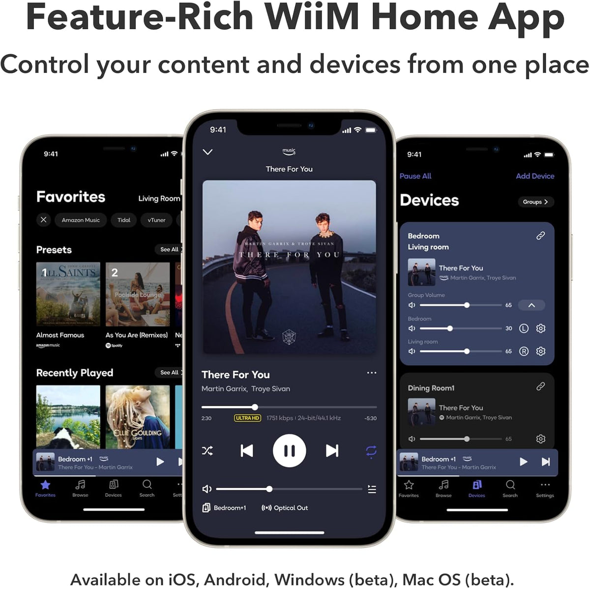 WiiM Ultra Music Streamer & Digital Preamp | 3.5" Touchscreen, Compatible with Google Cast & Alexa, Stream Spotify, Amazon Music, Tidal & More | HDMI ARC, Phono Input & Headphone Output | Space Gray
