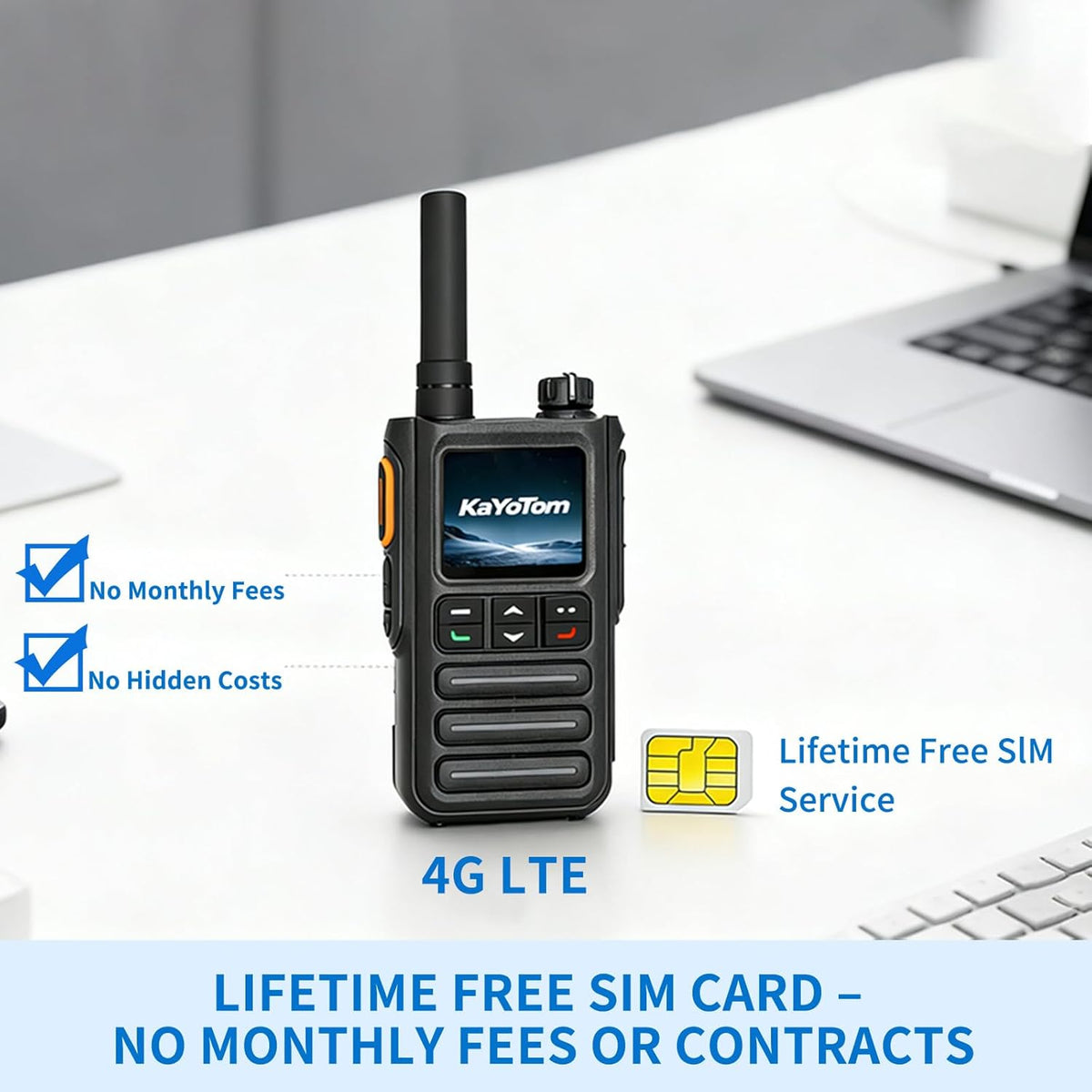 Lifetime Free Rapid GPS Unlimited Range Global Walkie Talkies – Long Range Two Way Radio, IP65 Waterproof, AI Noise Cancellation for Nationwide Outdoor, Logistics, Road Trips & Family (2-Pack)
