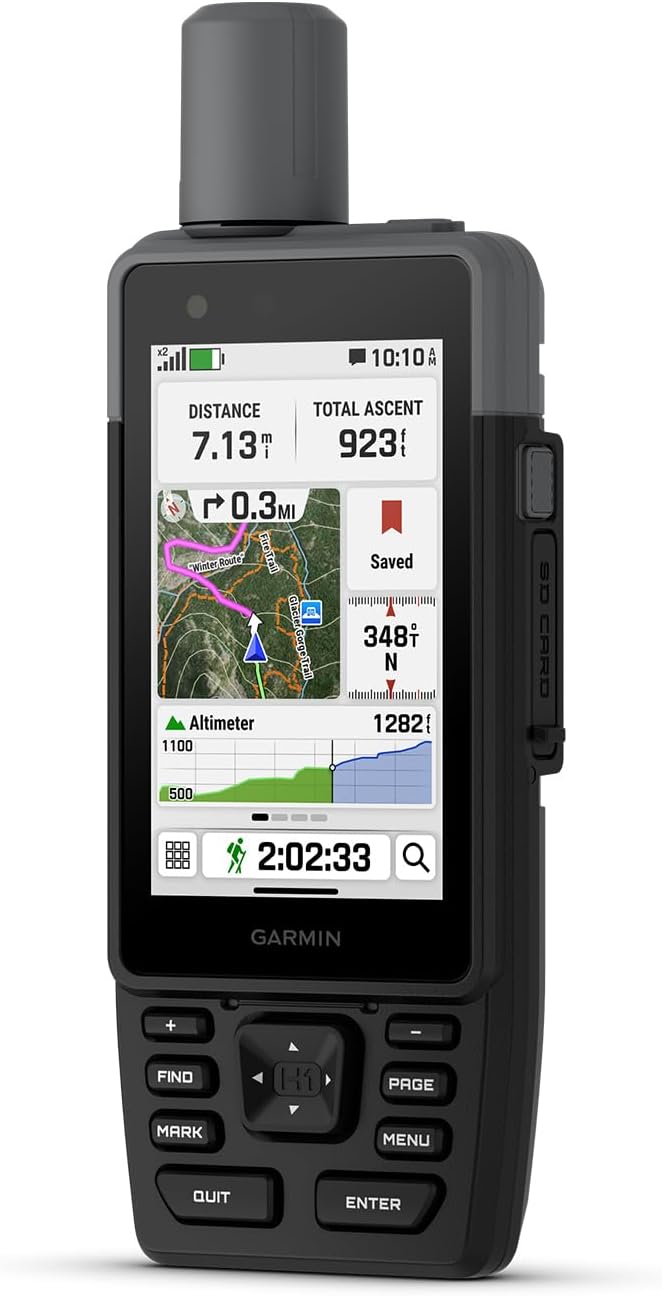 Garmin GPSMAP H1 Premium GPS Handheld Navigator for Hiking, Rugged Design with Color Touchscreen and Buttons, Long Battery Life, Built-in Flashlight, Preloaded Maps Bundle