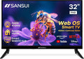 SANSUI 32 inch FHD Smart WebOS TV | Frameless Screen with chromecast Built in | 4000:1 Contrast Ratio|WebOS Hub with 2×8W Speakers & Apple HomeKit & Live TV| Support Airplay & WiFi & Bluetooth 5.2