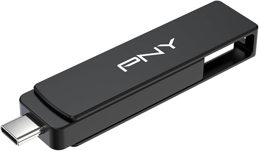 PNY 1TB Duo Link V3 USB 3.2 Gen 2 Type-C & Type-A OTG Flash Drive Extreme Speeds Read/Write 1000/800MB/s External Mobile Storage Compatible with Smartphone/Tablet/Laptops/Desktops