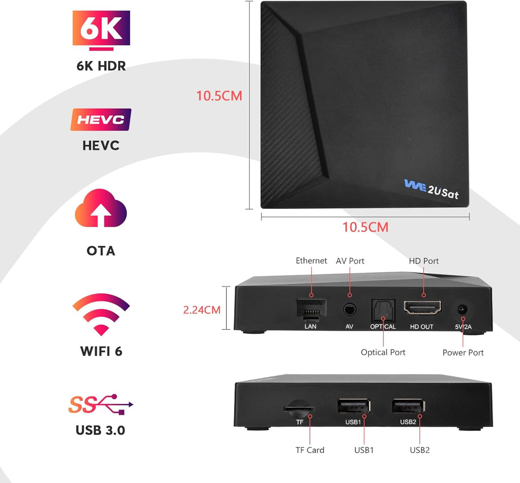 K3 Pro Smart Media Player,4GB RAM+32GB ROM,1x Remote Control, 1x HDMI Cable,Build in WiFi,ABS Enclosure Design,Ultra-Compact 105mm Design