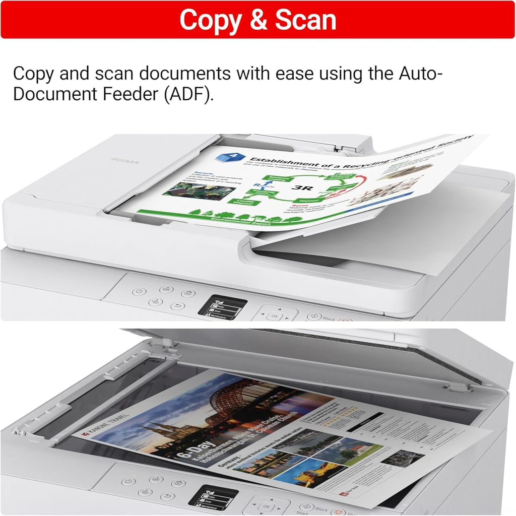 Canon PIXMA TR7120 MFP Inkjet Printer for Home Office, Schoolwork, Documents, Labels, Photos, Crafts and Wireless Printing from Devices (7178C002) + Printer Cable + Cleaning Kit (6pc Bundle)