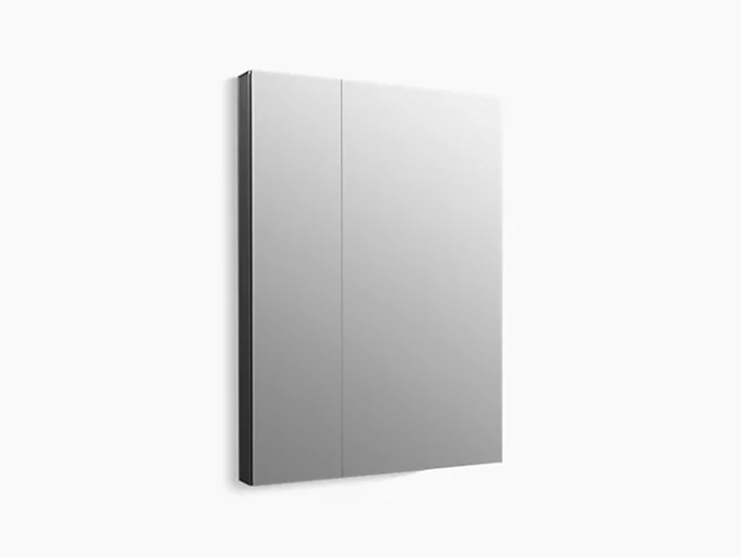 Kohler 81149-DA1 Maxstow Frameless Surface-Mount Two-Door Bathroom Medicine Cabinet with Mirror, 30 in. W x 40 in. H, Dark Anodized Aluminum