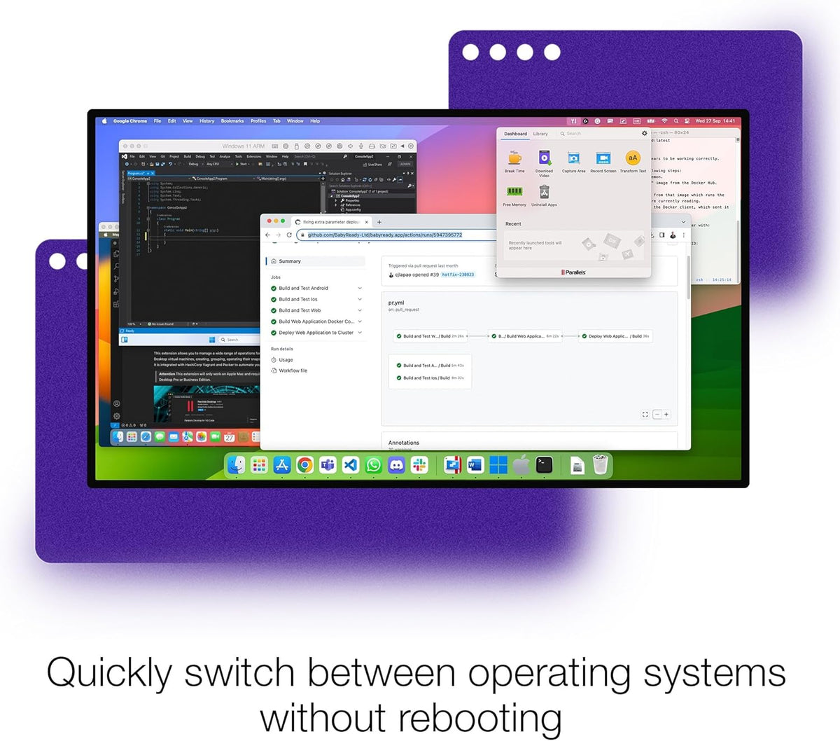 Parallels Desktop 26 for Mac Pro Edition | Run Windows on Mac Virtual Machine Software| Authorized by Microsoft | 1 Year Subscription Mac Download