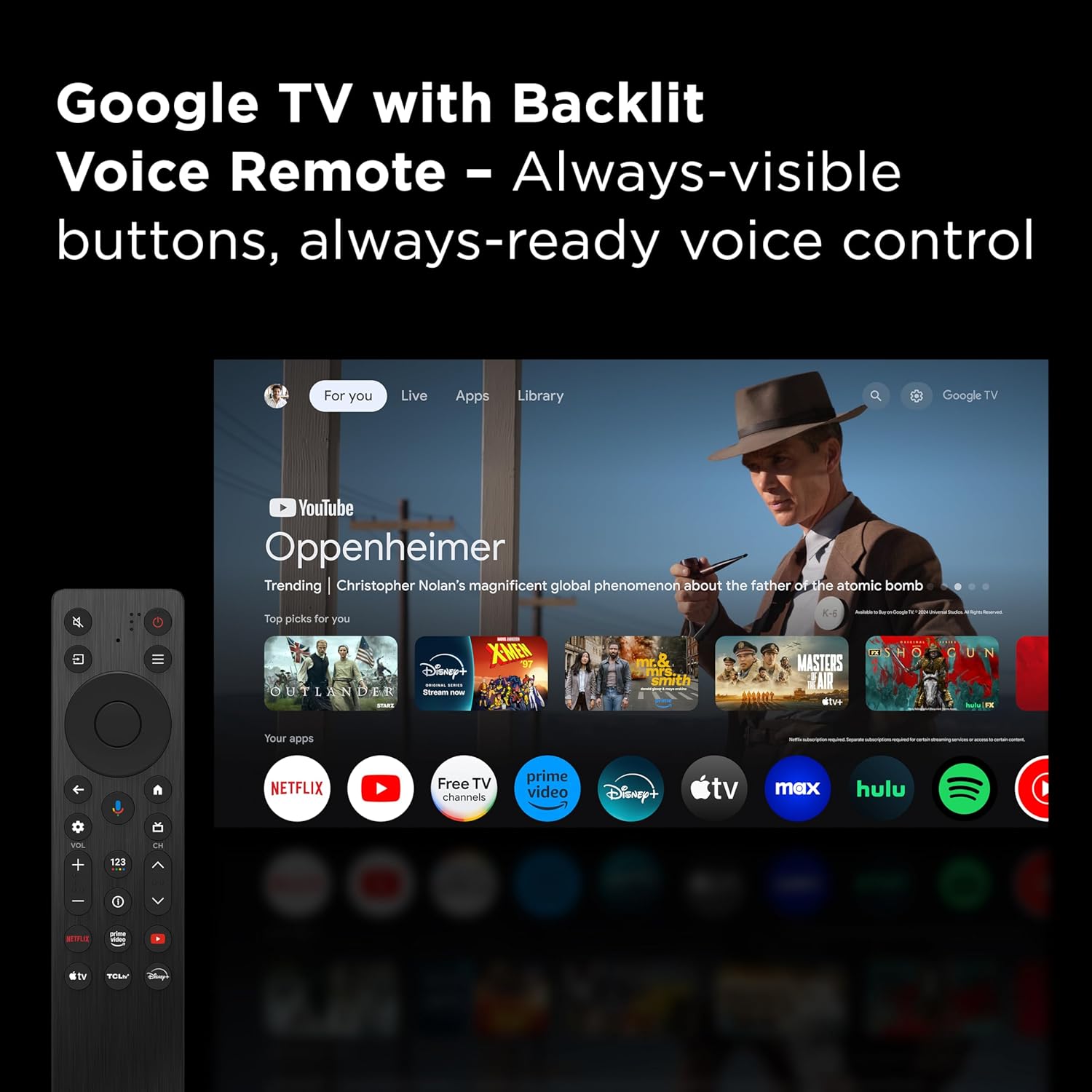 TCL Amazon Exclusive 65 Inch Class T7 Series | 4K QLED HDR Lag-Free Smart Google TV | 65T7, 2025 Model | 120Hz-144Hz High Brightness, Dolby Atmos, Alexa Voice Remote AI Streaming Gaming Television