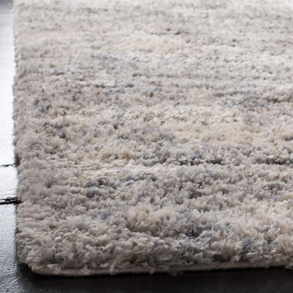 SAFAVIEH Area Rug 9x12 - Berber Shag Collection - Large - Grey Blue & Cream, Non-Shedding & Easy to Clean, Ideal for Living Room, Bedroom, Dining Space (BER219G)