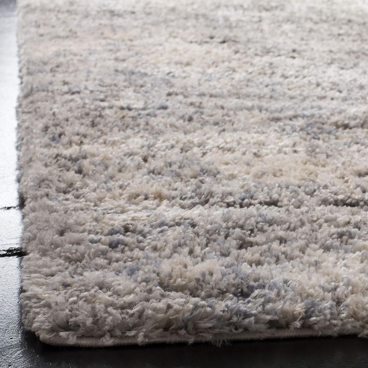 SAFAVIEH Area Rug 9x12 - Berber Shag Collection - Large - Grey Blue & Cream, Non-Shedding & Easy to Clean, Ideal for Living Room, Bedroom, Dining Space (BER219G)