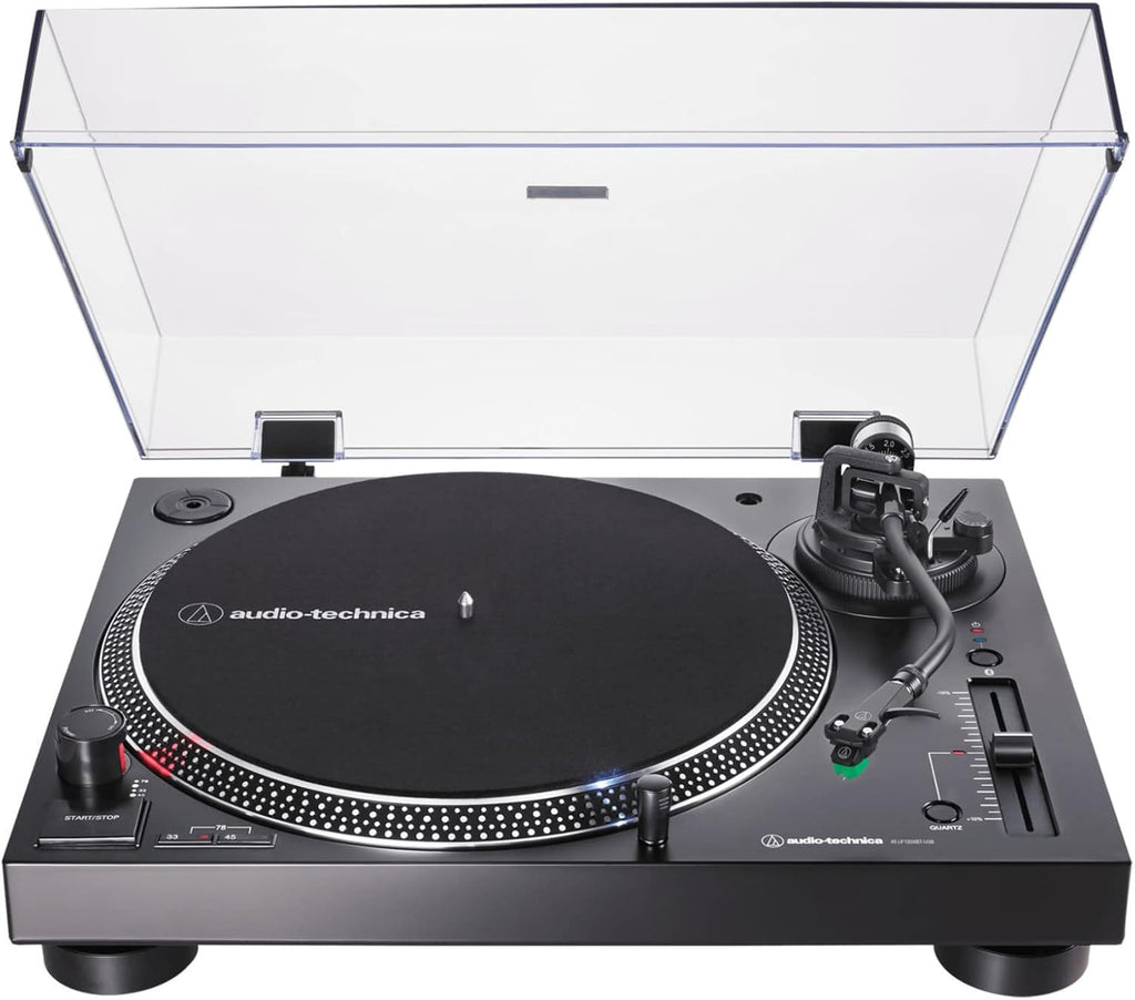 Audio-Technica AT-LP120XBT-USB-BK Wireless Direct-Drive Turntable (Analog, Wireless & USB), Fully Manual, 3 Speed, Convert Vinyl to Digital, Built-in Pre-Amp, Black