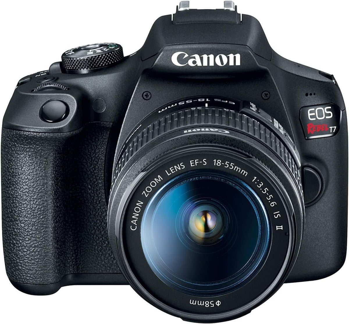 Canon EOS Rebel T7 DSLR Camera with 18-55mm Lens (Black) (Renewed)