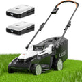 Litheli 16.5" Electric Lawn Mower Cordless, Brushless Lawnmower with 6-Height Adjust and 2 x 4.0Ah Batteries, for Garden and Yards