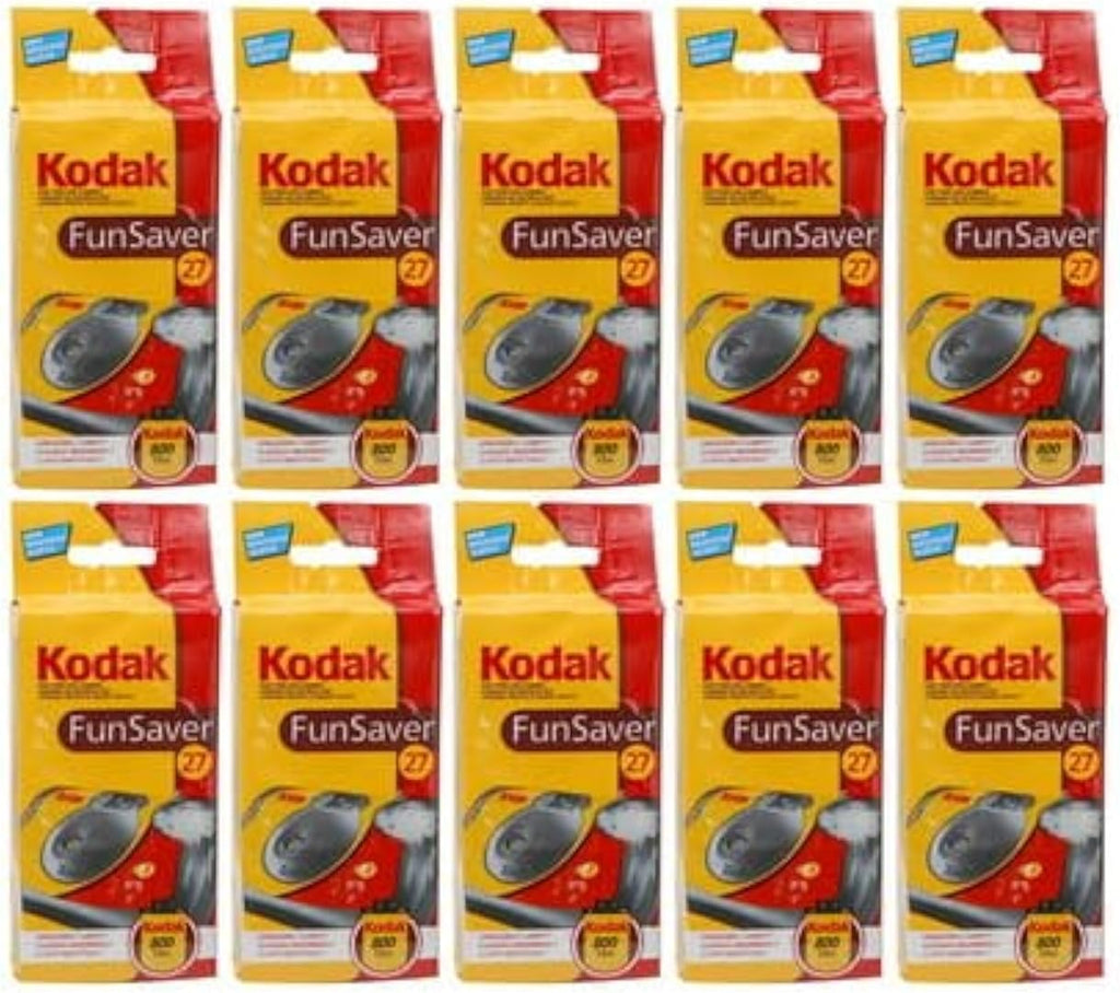 Kodak Fun Saver Single Use Camera (10-Pack) Bundle (10 Items)