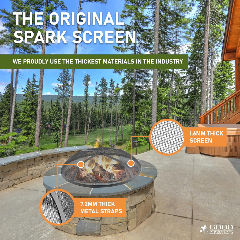 Good Directions Fire Pit Spark Screens, 40" Diameter, Steel