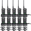 Retevis RT86 2 Way Radio Long Range with Earpiece,Professional Radio Walkie Talkies,Commercial Work Radio Bulk,Heavy Duty Two Way Radio Rechargeable 2600mAh,for Industry Construction Warehouse(10Pack)