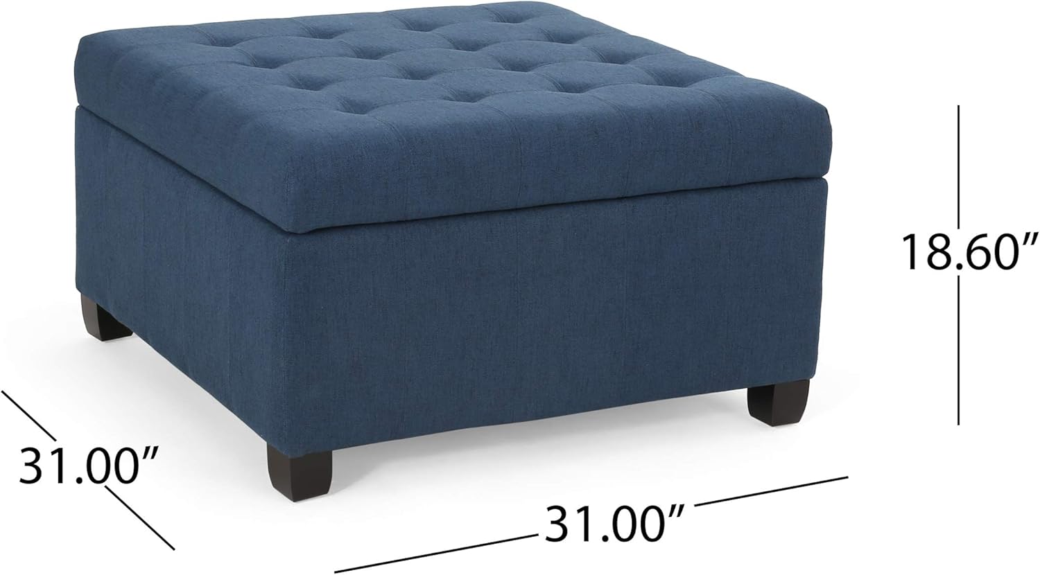 Christopher Knight Home Hedda Tufted Fabric Storage Ottoman