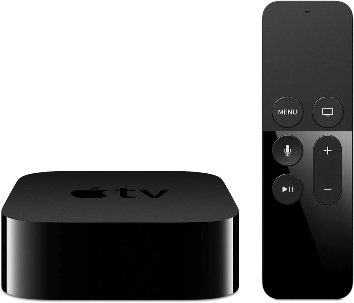 Apple TV 4K HD 32GB Streaming Media Player HDMI with Dolby Digital and Voice search by Asking the Siri Remote, Black, MQD22LL/A-32G (Renewed)