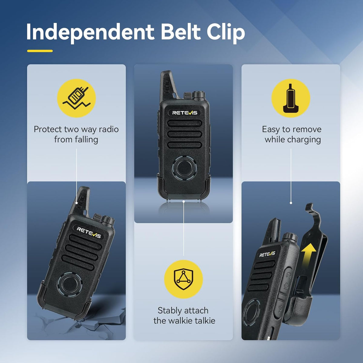 Retevis RT22S Walkie Talkies for Adults,Portable FRS Two-Way Radios(10 Pack) with 10 Way Multi Gang Charger, Handheld 2 Way Radio Rechargeable,Charging Progress Visible for Business Warehouse School