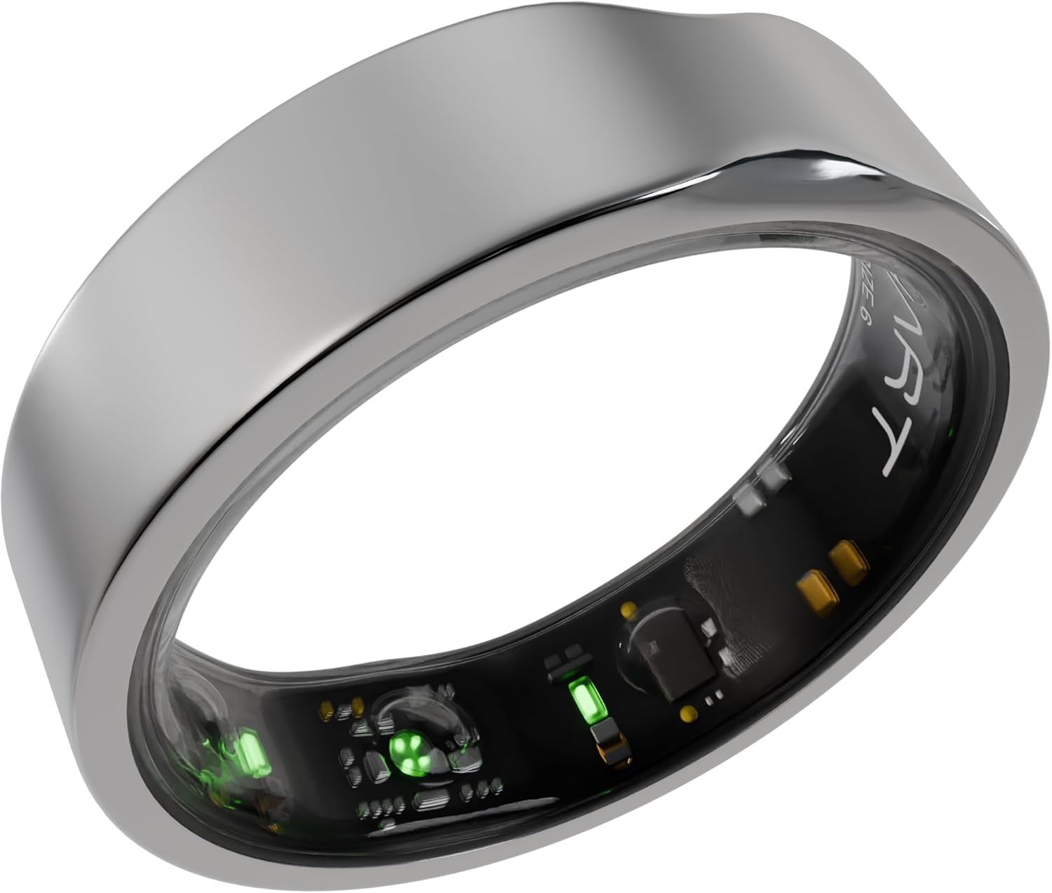 HART X2 Smart Ring for Women & Men, Buy Sizing Kit First, Advanced Health & Fitness Ring with Sleep Tracker, 8+ Days Battery, 50m Waterproof, No Subscription, Charging Case, Frost Silver 6