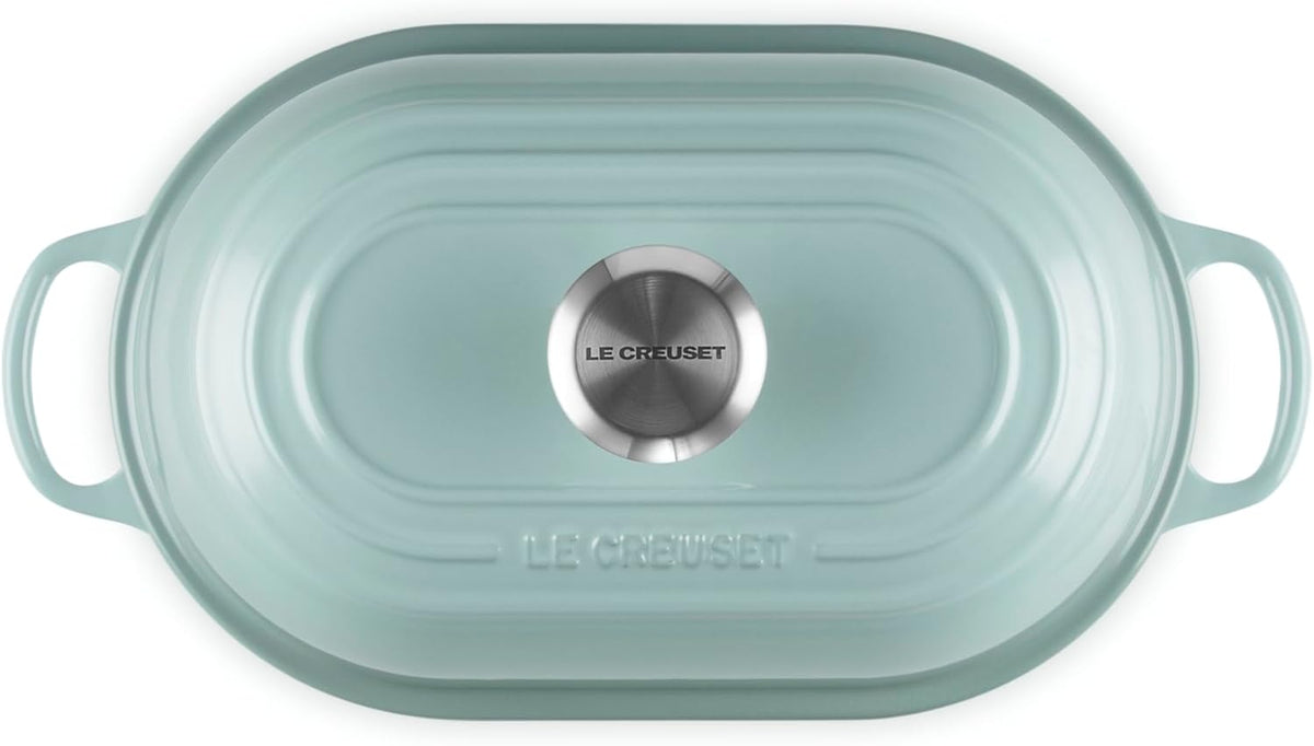 Le Creuset Enameled Cast Iron Signature Oval Bread Oven, 11.5 inch, Sea Salt