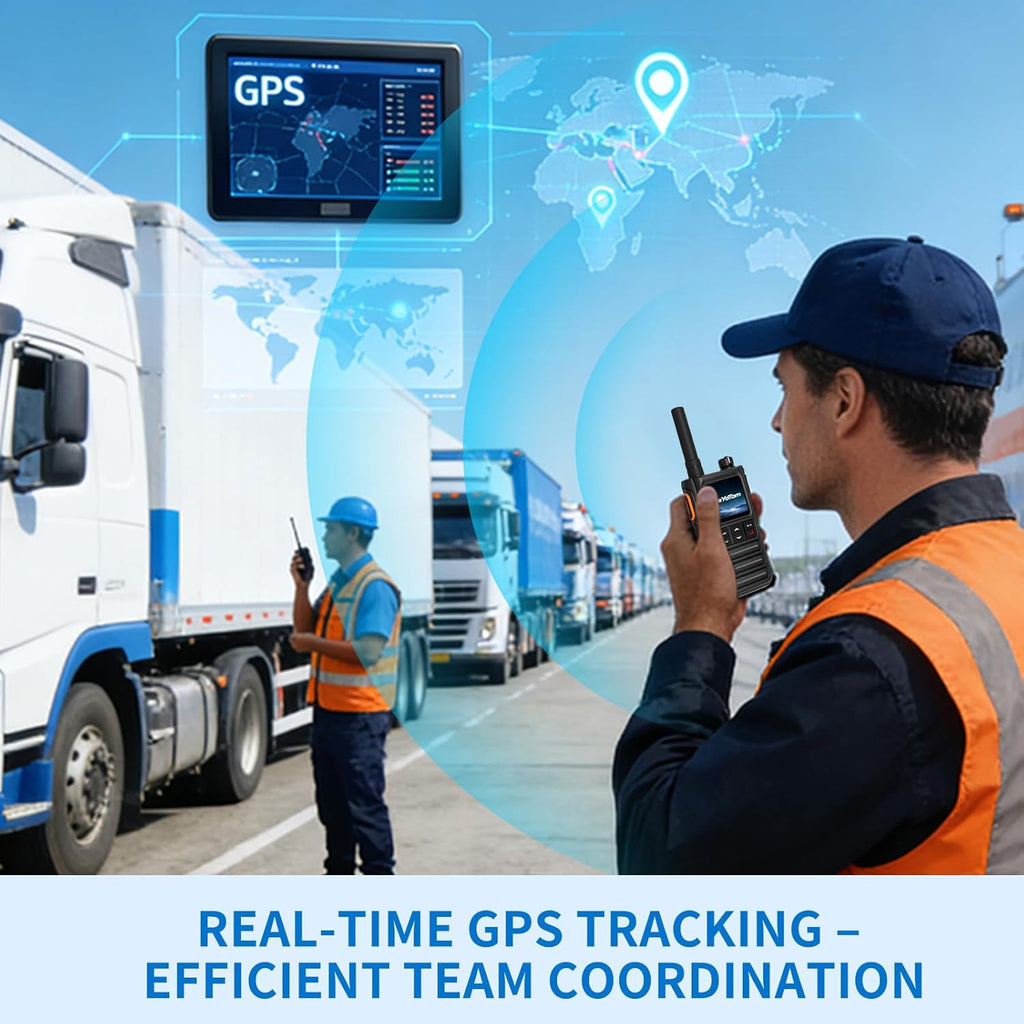Lifetime Free Rapid GPS Unlimited Range Global Walkie Talkies – Long Range Two Way Radio, IP65 Waterproof, AI Noise Cancellation for Nationwide Outdoor, Logistics, Road Trips & Family (2-Pack)