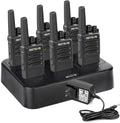 Retevis RT68 Walkie Talkies Rechargeable, Portable Two Way Radios 6 Pack with Six-Way Multi Gang Charger, Heavy Duty Walkie Talkie for Adults, Hands Free, Long Range, for School Restaurant Farm
