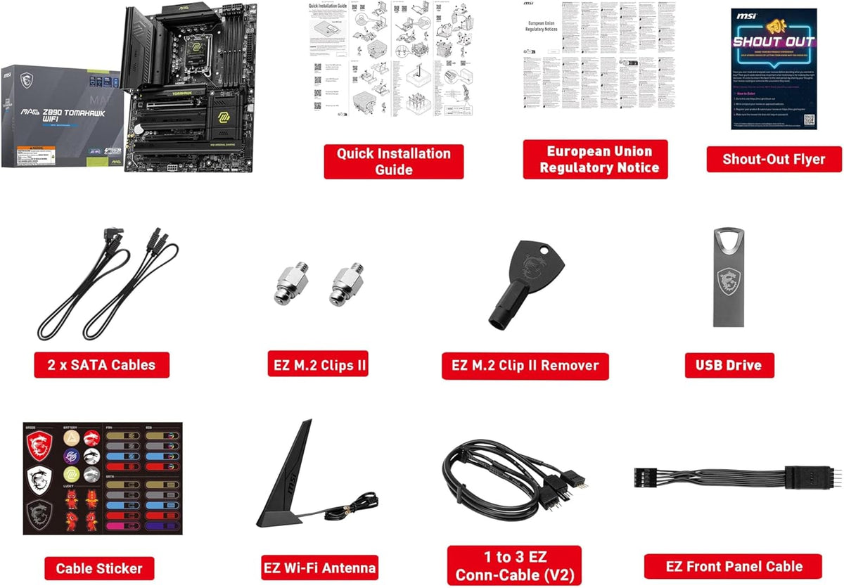 Micro Center CPU Motherboard Combo - Intel Ultra 7 265KF 20-Cores Unlocked Desktop Processor with MAG Z890 Tomahawk WiFi Gaming LGA 1851 ATX Motherboard
