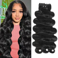 16A Human Hair Bundles 18 20 22 Inch Body Wave Bundles Human Hair 100% Unprocessed Brazilian Virgin Hair 3 Bundles Weave Natural Black for Women