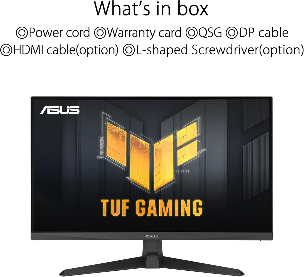 ASUS TUF Gaming 24” (23.8 inch viewable) 1080P Monitor (VG249Q3A) - Full HD, 180Hz, 1ms, Fast IPS, Extreme Low Motion Blur, FreeSync Premium, Speakers, DisplayPort, HDMI, Variable Overdrive, 99% sRGB