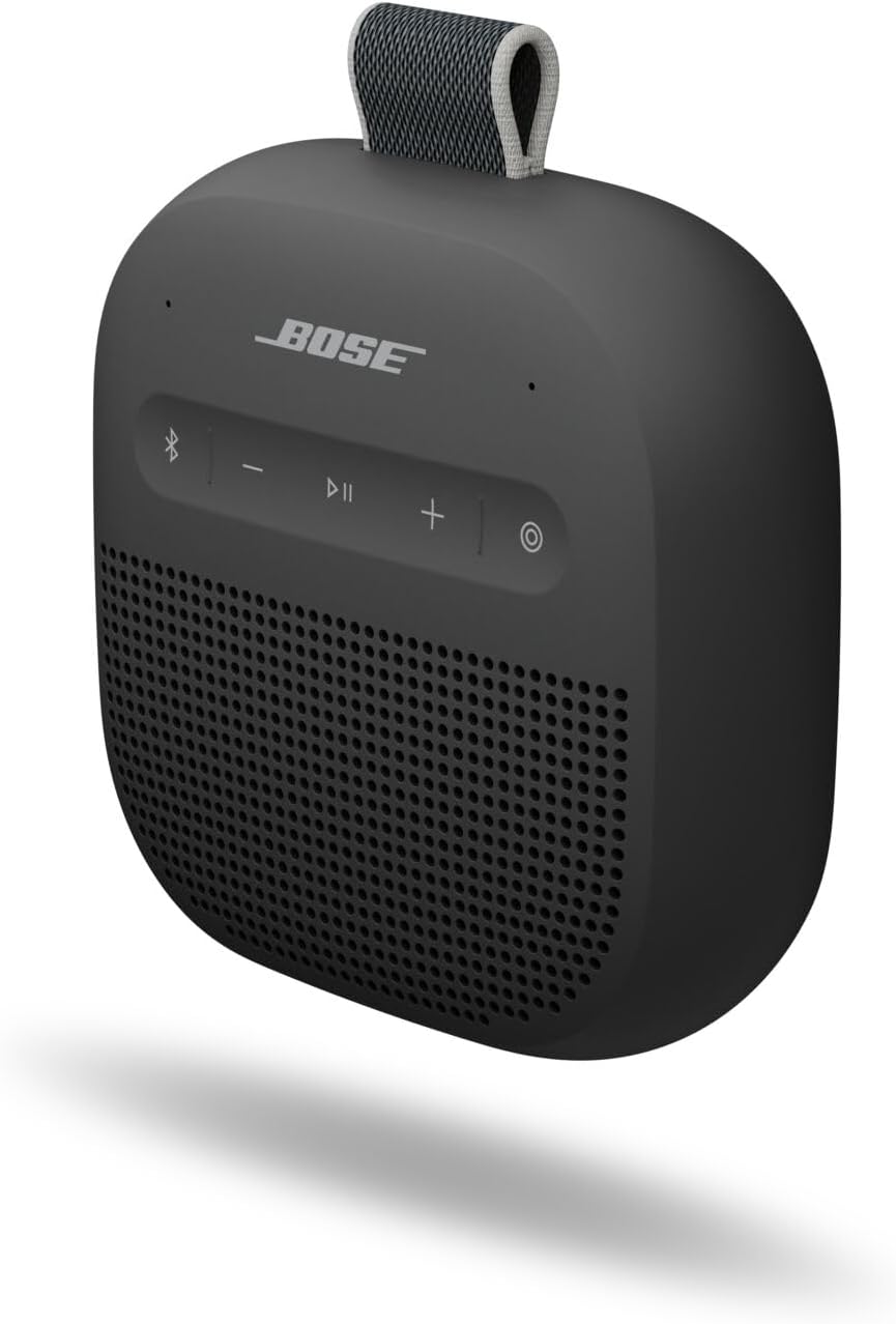 Bose SoundLink Micro Portable Bluetooth Speaker (2nd Gen), Wireless Outdoor Speaker, Up to 12 Hours Battery Life, Waterproof and Dustproof, Black