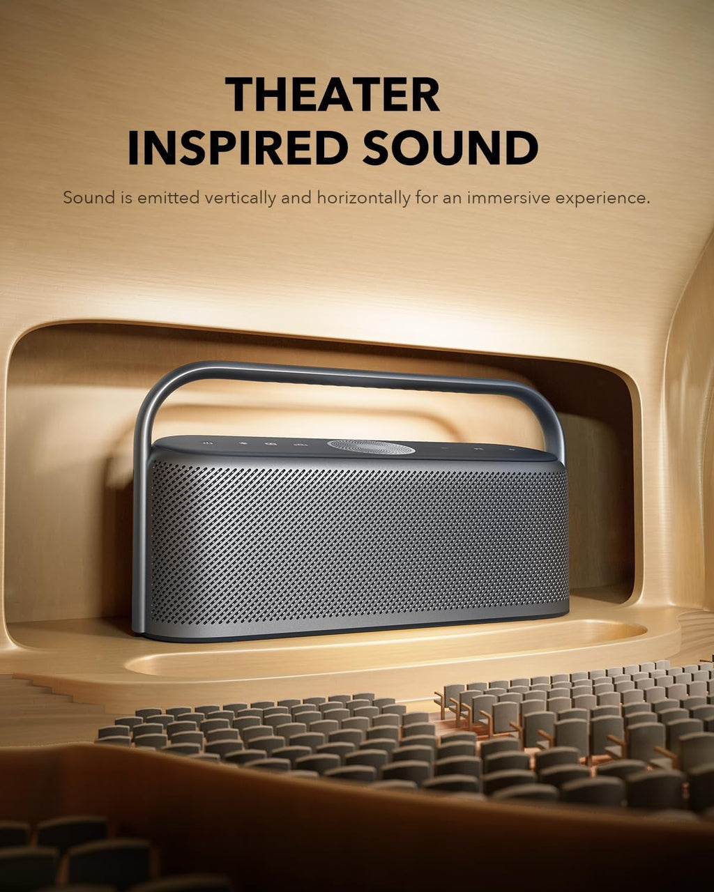 Soundcore Motion X600 Portable Bluetooth Speaker with Spatial Audio, 50W Sound, IPX7 Waterproof, Pro EQ, AUX-in, for Home, Office, Backyard and Bathroom Use (Blue)