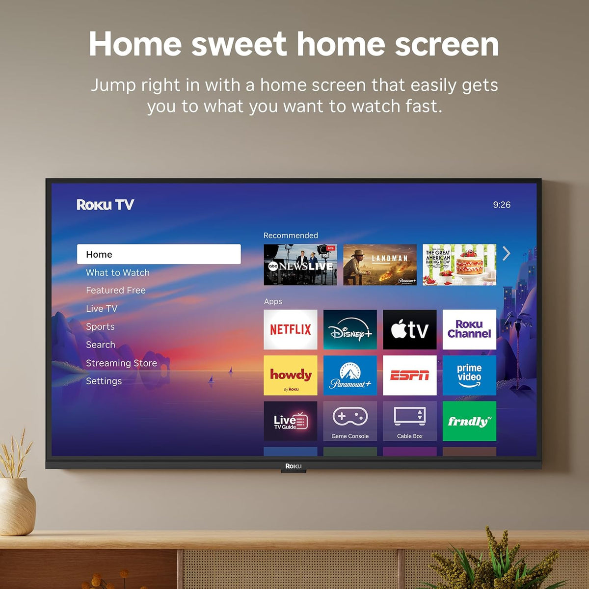 Roku Smart TV 2026 – 32-Inch Select Series, 1080p Full HD TV – Roku TV with Voice Remote – Flat Screen LED Television with Wi-Fi for Streaming Live Local News Sports & Movies, Bluetooth Headphone Mode