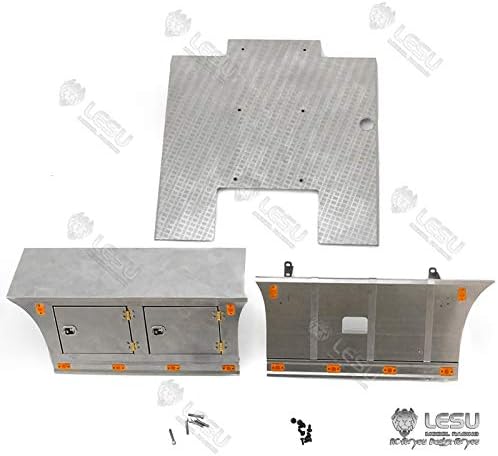 Lesu Rc Metal Side Skirt Plate Light Toolbox 1/14 DIY Tmy Vol Tractor Truck