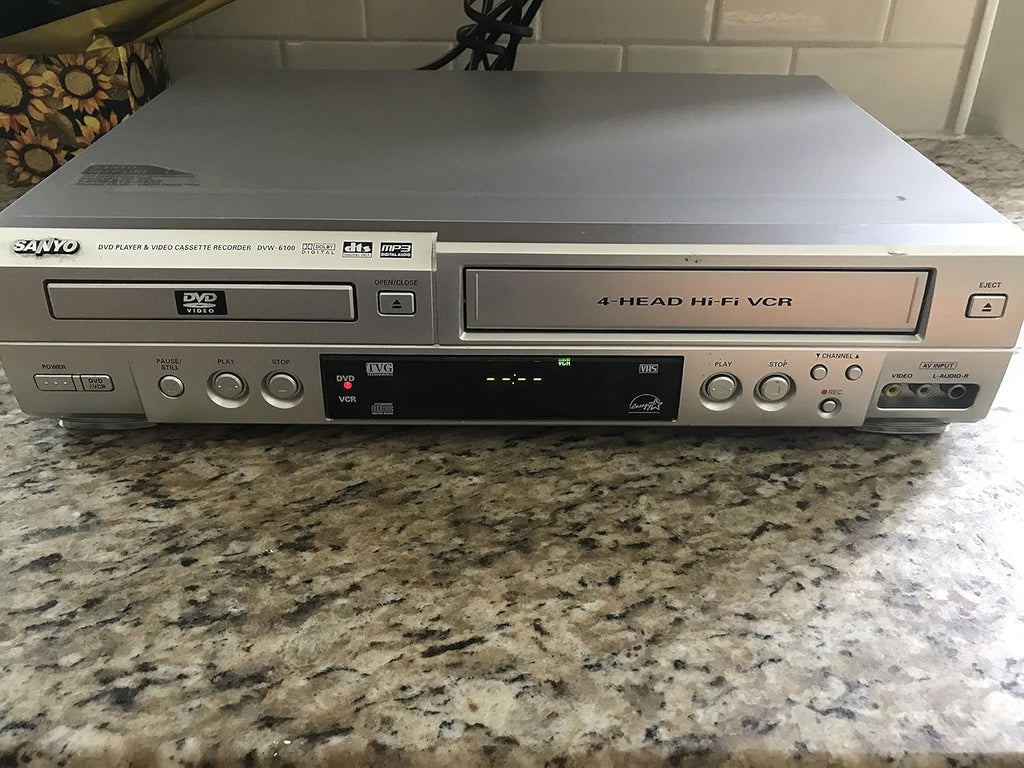 Sanyo DVW6100 TVGuardian DVD player with Built-in 4-HEAD Hi-Fi TV Guardian VCR recorder (Renewed)