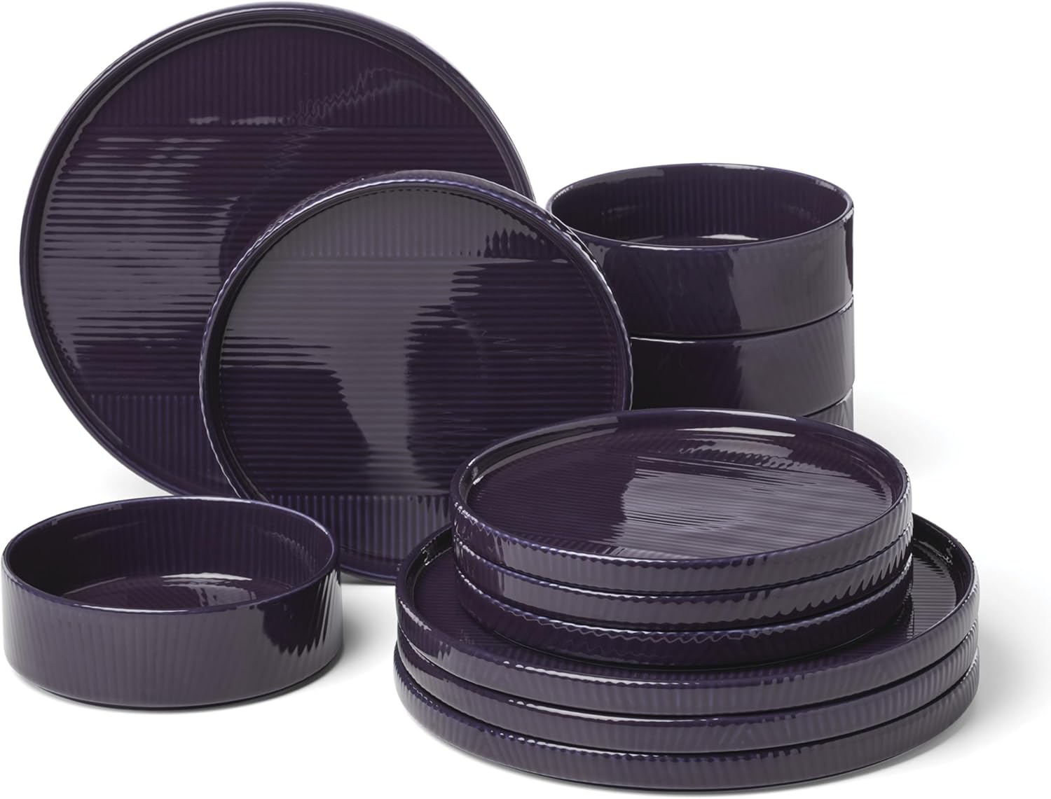 Lenox 897798 Modulus 12-Piece Dinnerware Set, Nightshade