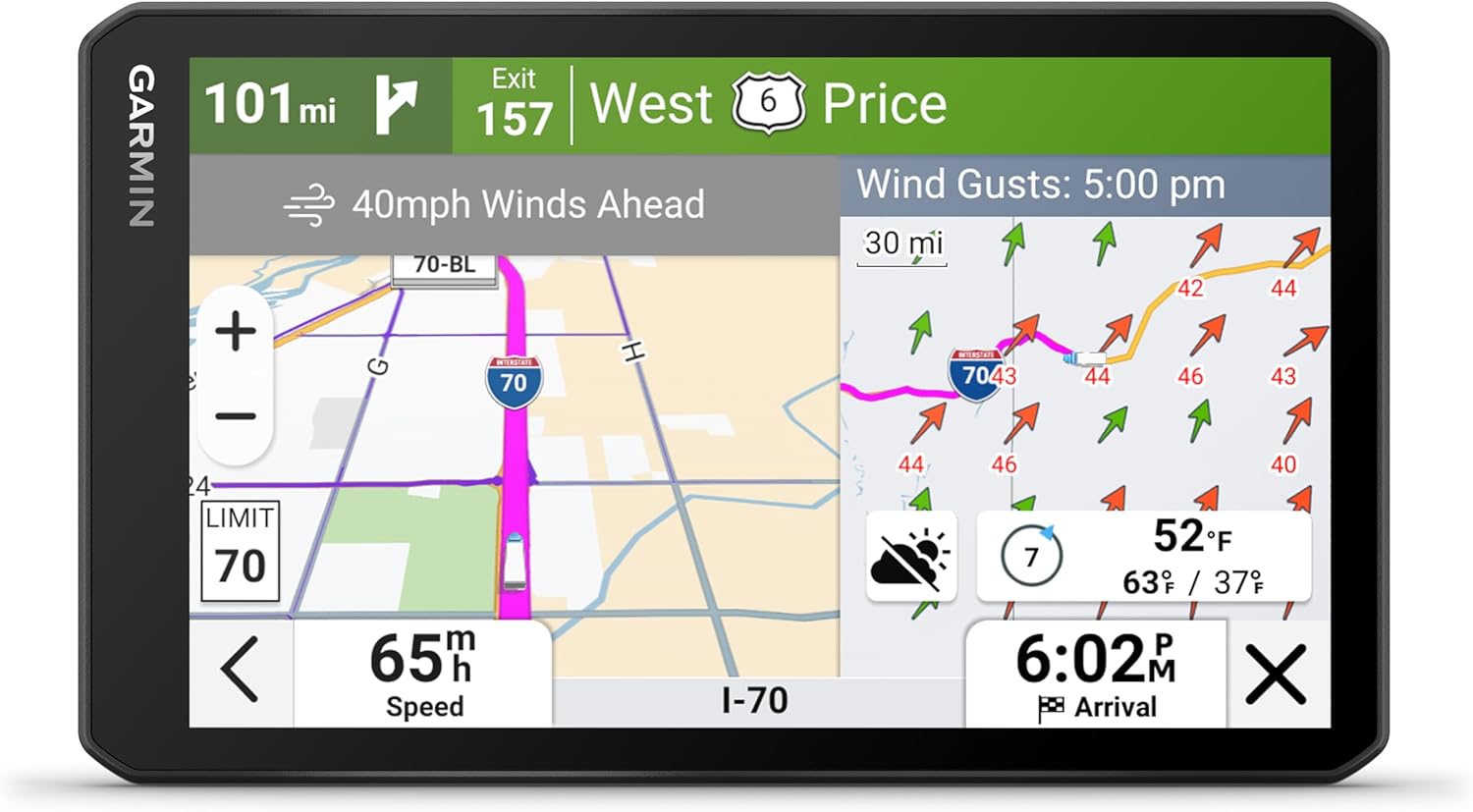 Garmin dēzl OTR720 Trucking XP Bundle with Carrying Case, 32GB MicroSD Memory Card & 2-Year Extended Warranty (7"-OTR 720 Bundle)