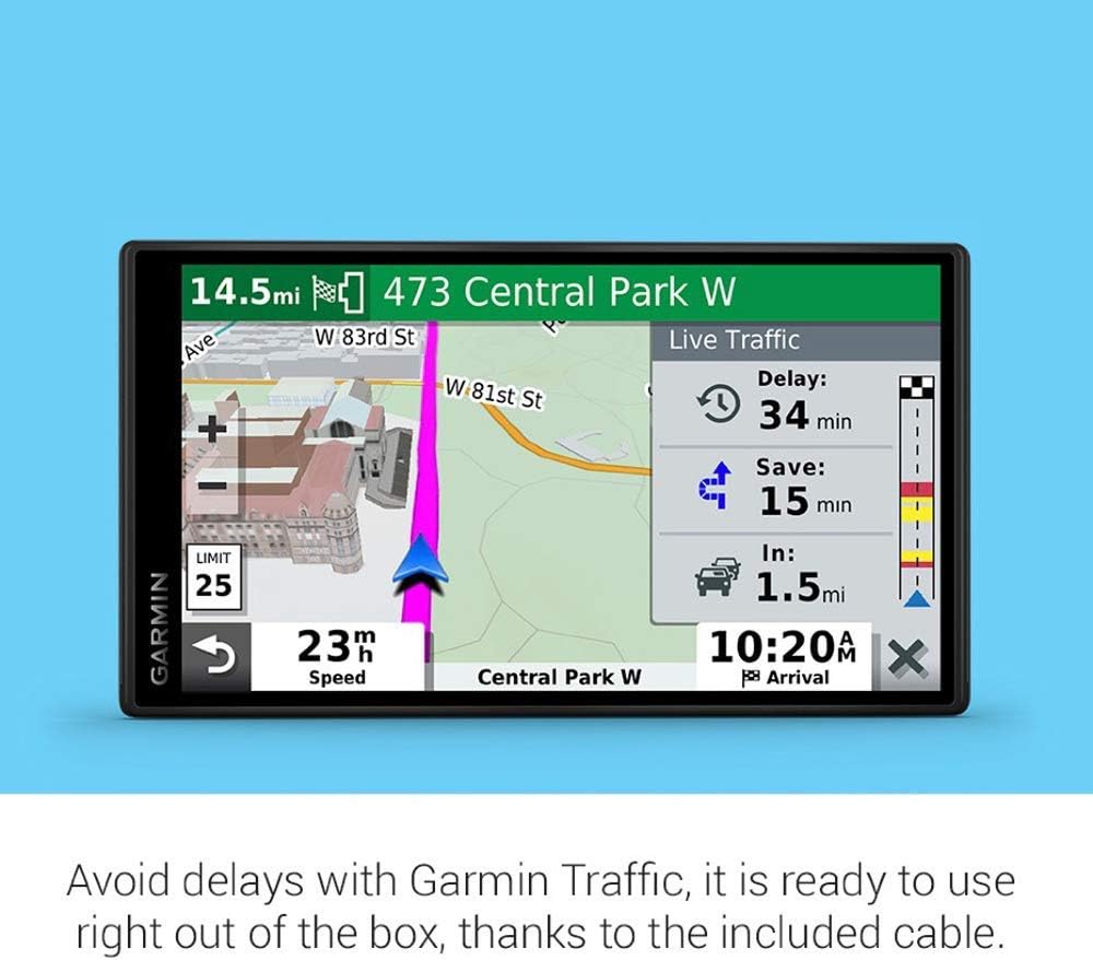 Garmin DriveSmart 55 & Traffic: GPS Navigator with a 5.5” Display, Hands-Free Calling, Included Traffic alerts and Information to enrich Road Trips (Renewed)
