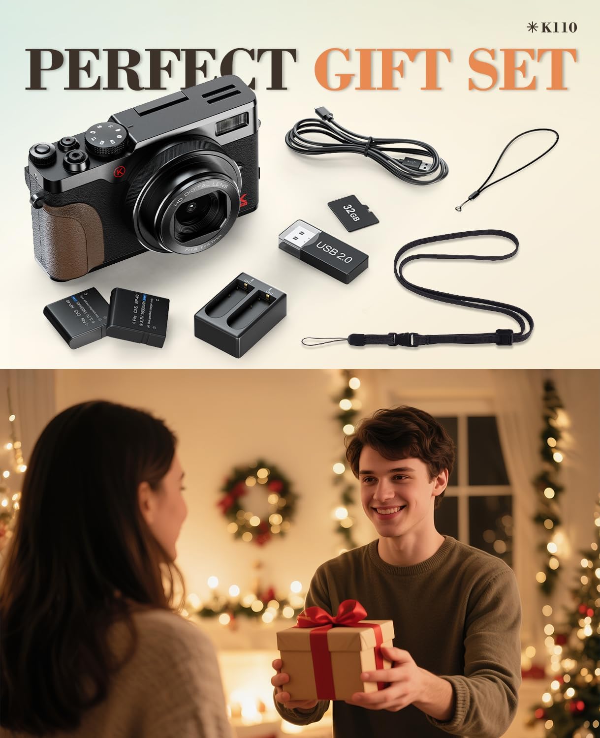 64MP Digital Cameras for Photography 5K - 18X Zoom Autofocus, 3” 180° Screen Flips, Anti-Shake, 32GB Card & 2 Batteries, Vlogging Camera for Travel YouTube NBDDIGITAL (Black)