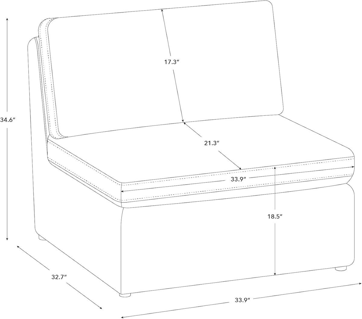 CHITA 34 Inch Upholstered Square Modular Storage Ottoman for Sectional Sofa,Storage Ottoman Footrest and Seat Cube for Living Room, Moss Green