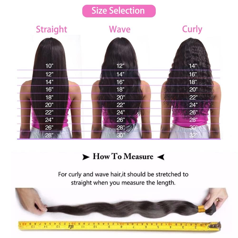 Beauty Queen 16A Body Wave Bundles Human Hair (20 18 16 Inch) 100% Unprocessed Brazilian Virgin Weave 3 Bundles Human Hair Full And Thick Remy Hair Extensions Natural Color for Women