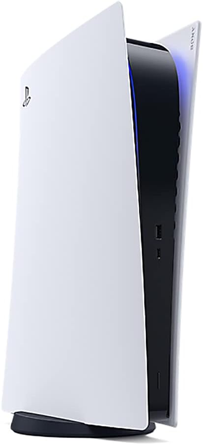 PS5 - Sony PlayStation 5 Digital Edition Gaming Console + Wireless Controller - 16GB GDDR6 RAM, 825GB SSD, 120Hz 8K Output, White