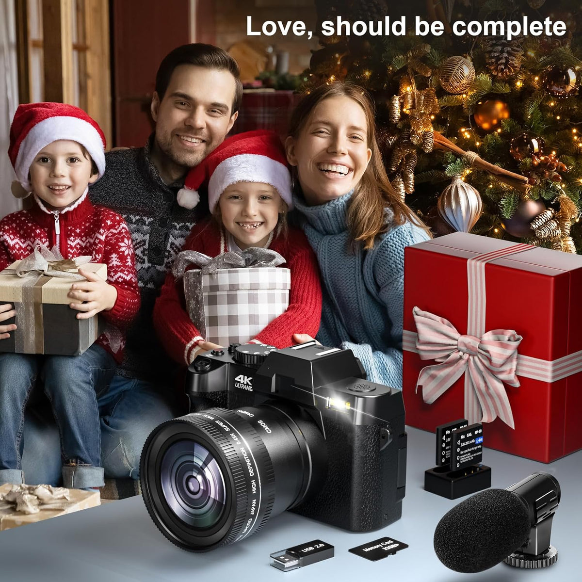 4K Digital Cameras for Photography 48MP/60FPS Video Vlogging Camera for YouTube with 3" 180° Flip Screen WiFi, 16X Digital Zoom Cameras with 32GB Micro Card Wide-Angle & Macro Lens (Black)