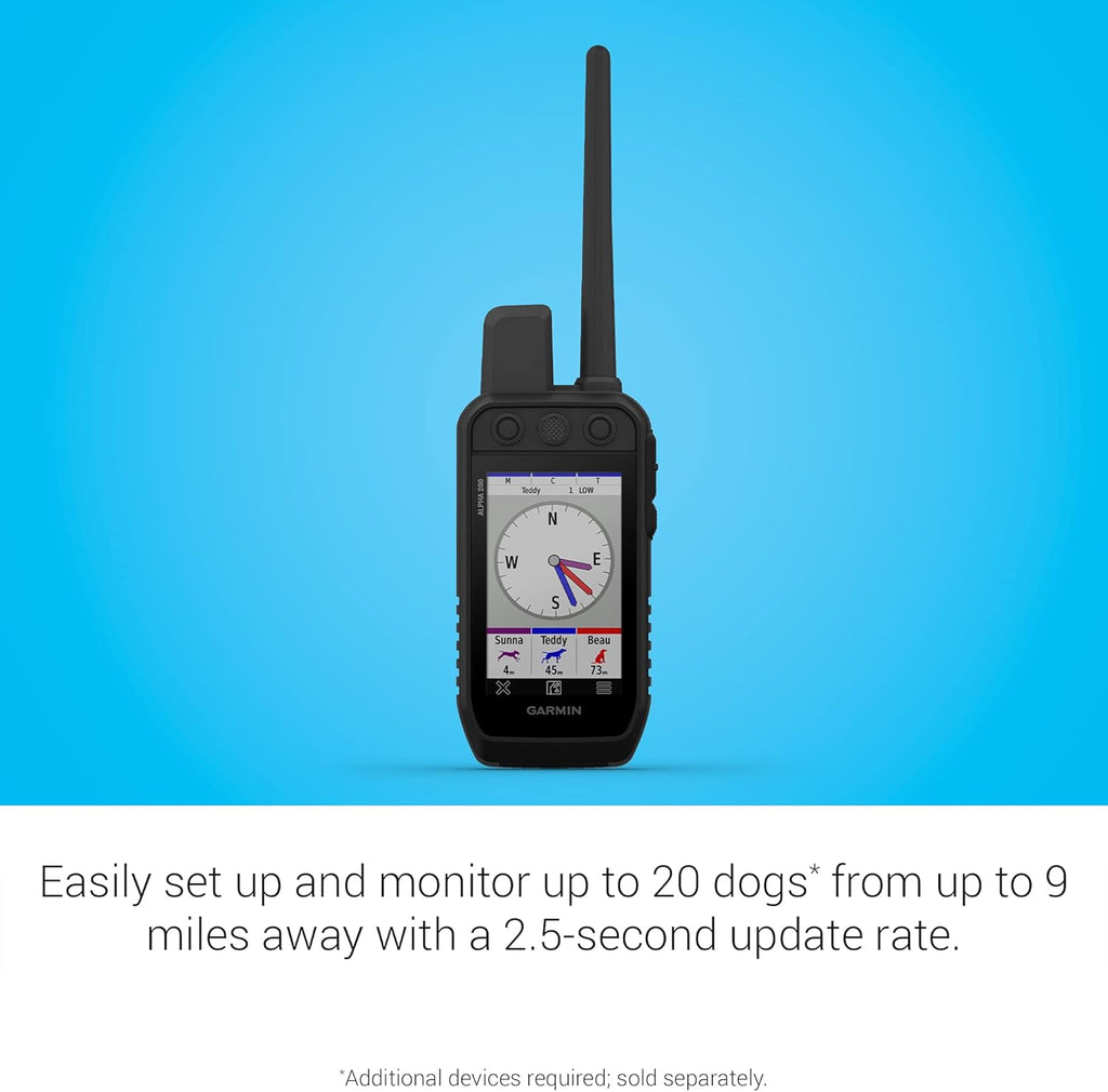 Garmin Alpha 200 Handheld, Simple, Accessible and Fast Tracking and Training for Your Dogs, Sunlight-readable 3.5" Capacitive Touchscreen