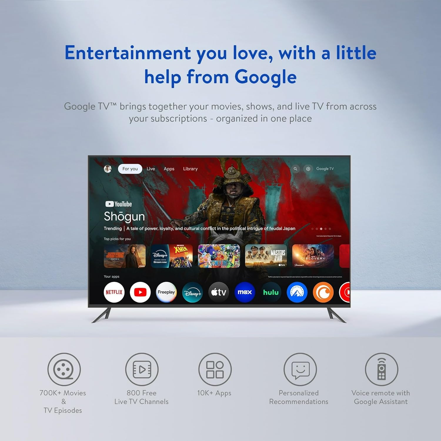 IT'S BRAZILIAN onn 4K Pro Streaming Device, Google TV with Gemini* - Ultra-Fast Streaming, Stunning 4K UHD, 32GB Storage, 3GB RAM, Dolby Vision & Atmos, Find My Remote with Backlight, Ethernet Port
