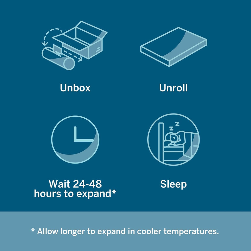 Lucid 5 Inch Memory Foam Mattress – Low Profile - Firm Feel - Infused with Bamboo Charcoal and Gel - Bed in a Box - Temperature Regulating - Breathable - Twin Size
