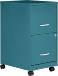 Lorell LYS SOHO File/File Mobile Cabinet, Teal