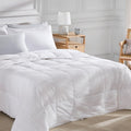 Pacific Coast Lightweight Goose Feather Down Fiber Comforters King Size, Summer Duvet Insert, Ultra Soft, Breathable, Hotel Luxury Bedding Comforter with 8 Tabs, White, 106 x 90 inches